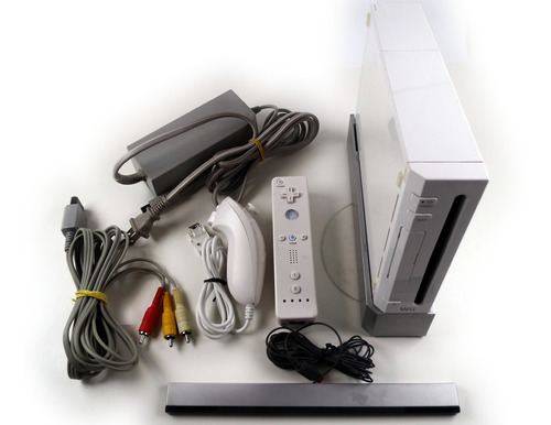 Videogame Nintendo Wii Branco Rvl001 +controle +cabos Cod069